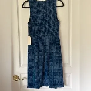 ladies knit dress Blue one-line collar off-shoulder long-sleeved knitted dress for women   Lee Nhi Boutique